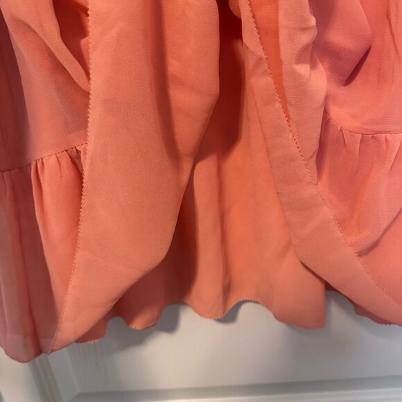 Aritzia Wilfred Tempest Smocked Chiffon Mini Dress Women’s Size Small - Picture 7 of 10